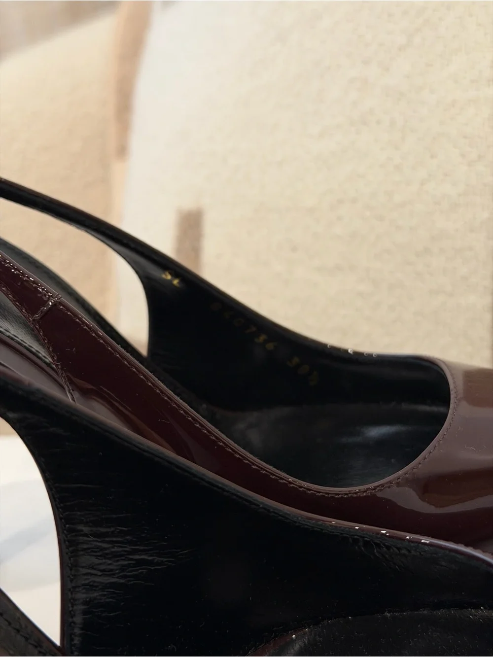 SAINT LAURENT Vendome Pumps 110 Merlot - Picture 8 of 10